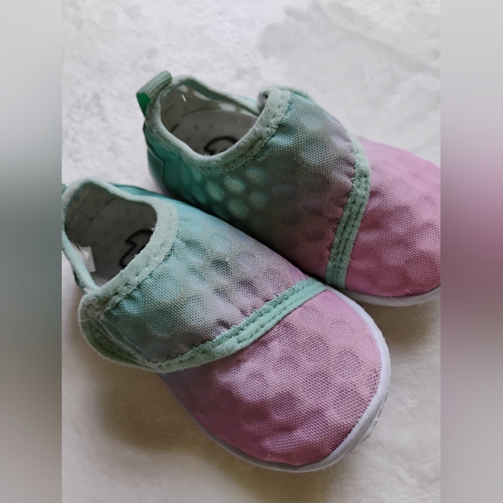 Purple Mint Ombre Toddler Water Shoes | Lightweight Breathable | Size 5T
